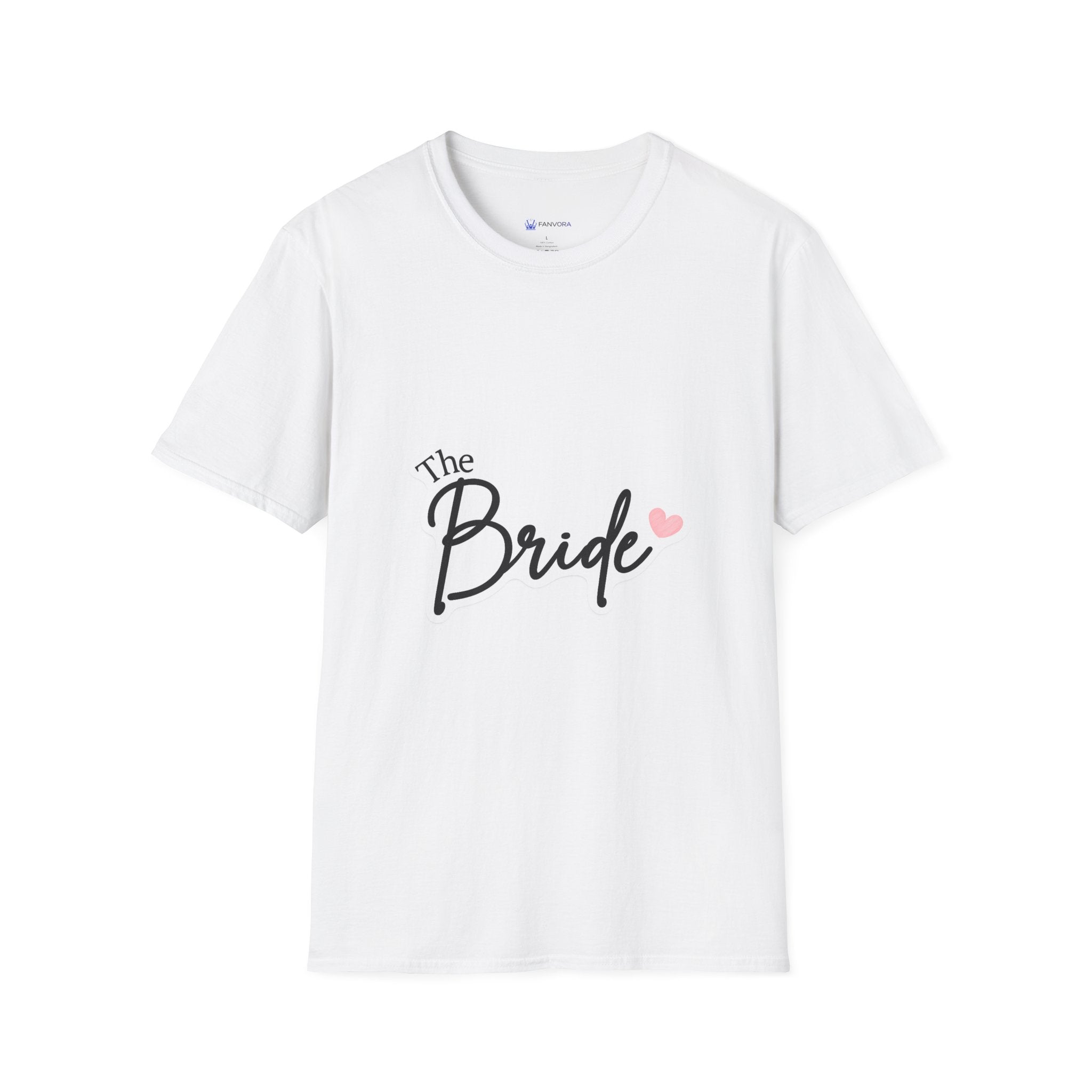 Bride T-Shirt — "The Bride" Bachelorette Tee with Heart