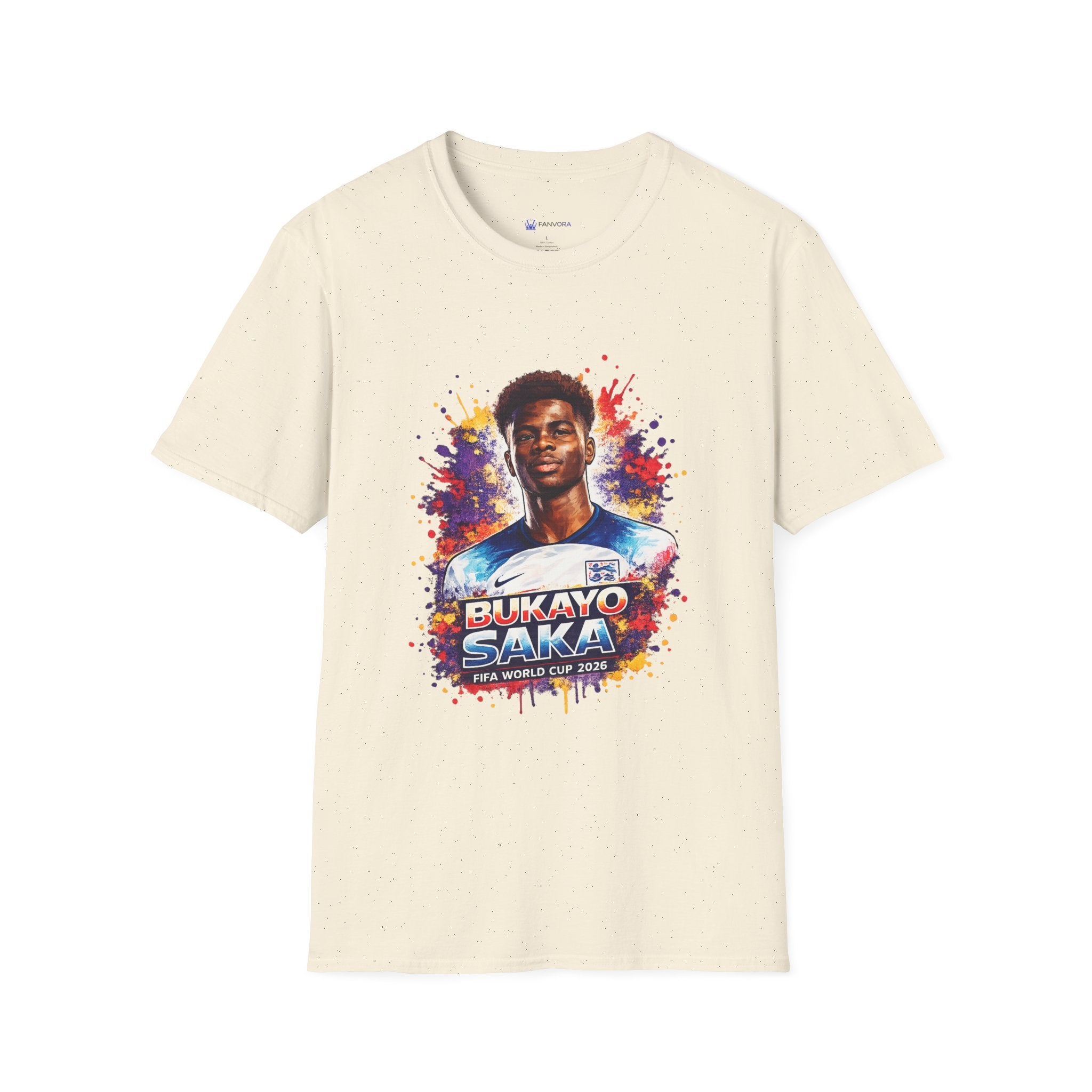 England Lagend Portrait T-Shirt — Color Splash Football Fan Tee
