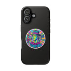 Matte Black iPhone Tough Cases 12 to 17 Pro Max  — "King of Pop Forever" Retro Pop Art Phone Case
