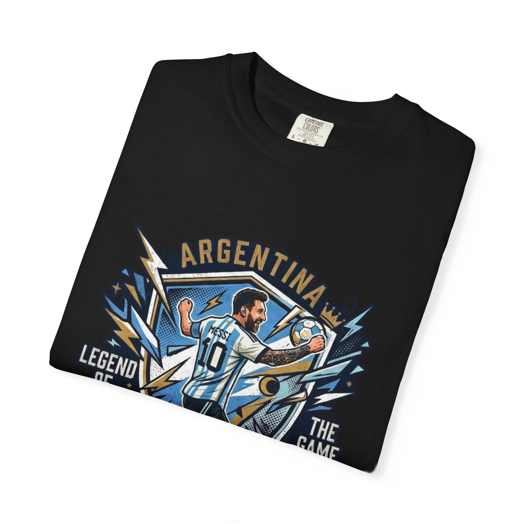 Messi "The GOAT" Soccer T-Shirt - Argentina Fan Version