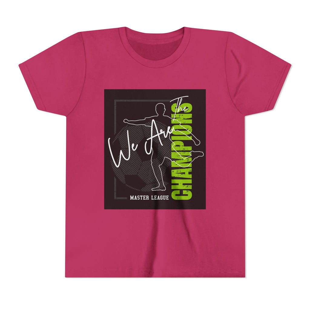 Youth Tee — "We Are Champions" Soccer Champion Graphic Shirt