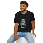 Retro Game Controller T-Shirt — 'STED' Vertical Gamer Graphic Tee
