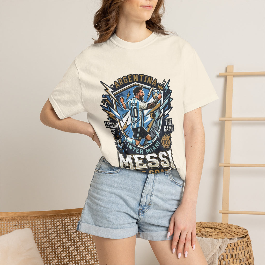 Messi "The GOAT" Soccer T-Shirt - Argentina Fan Version