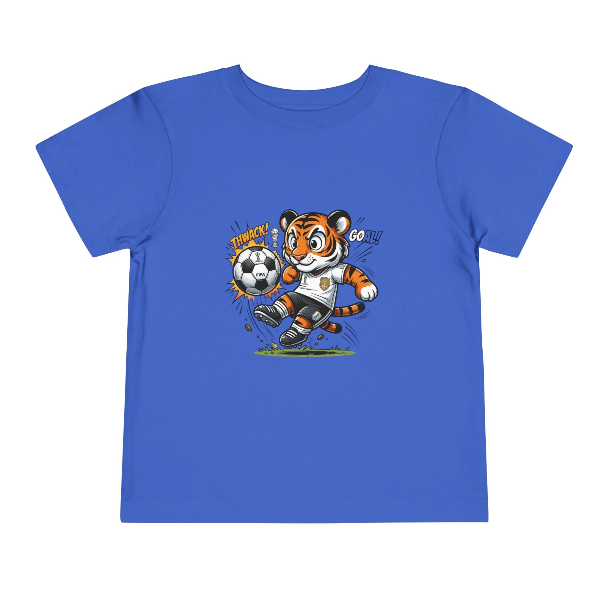 Toddler Soccer Tiger Tee — Cute Kicking Tiger Football Shirt for Kids