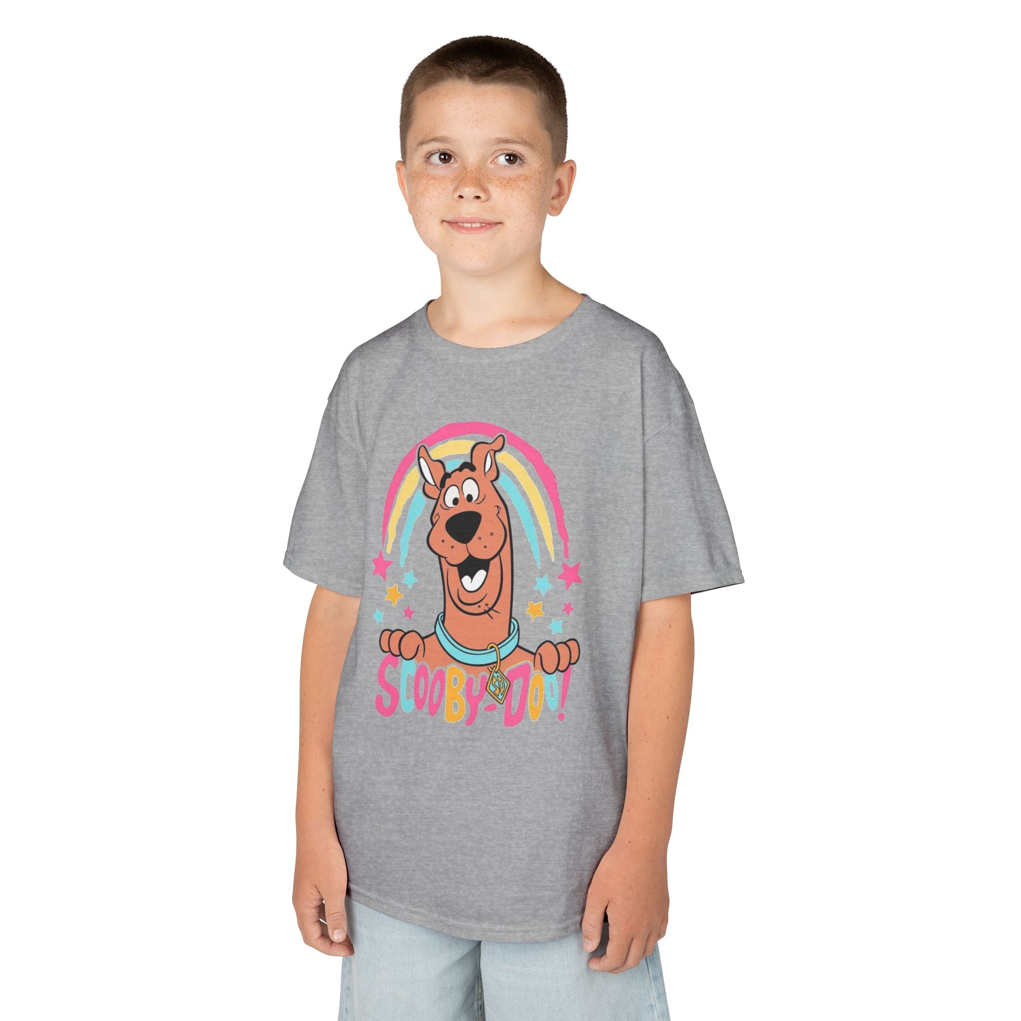 Scooby-Doo Kids T‑Shirt — Colorful Rainbow Cartoon Tee for Kids