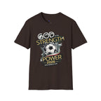 God Is My Strength Soccer T-Shirt — Christian Faith & Football Power 2026
