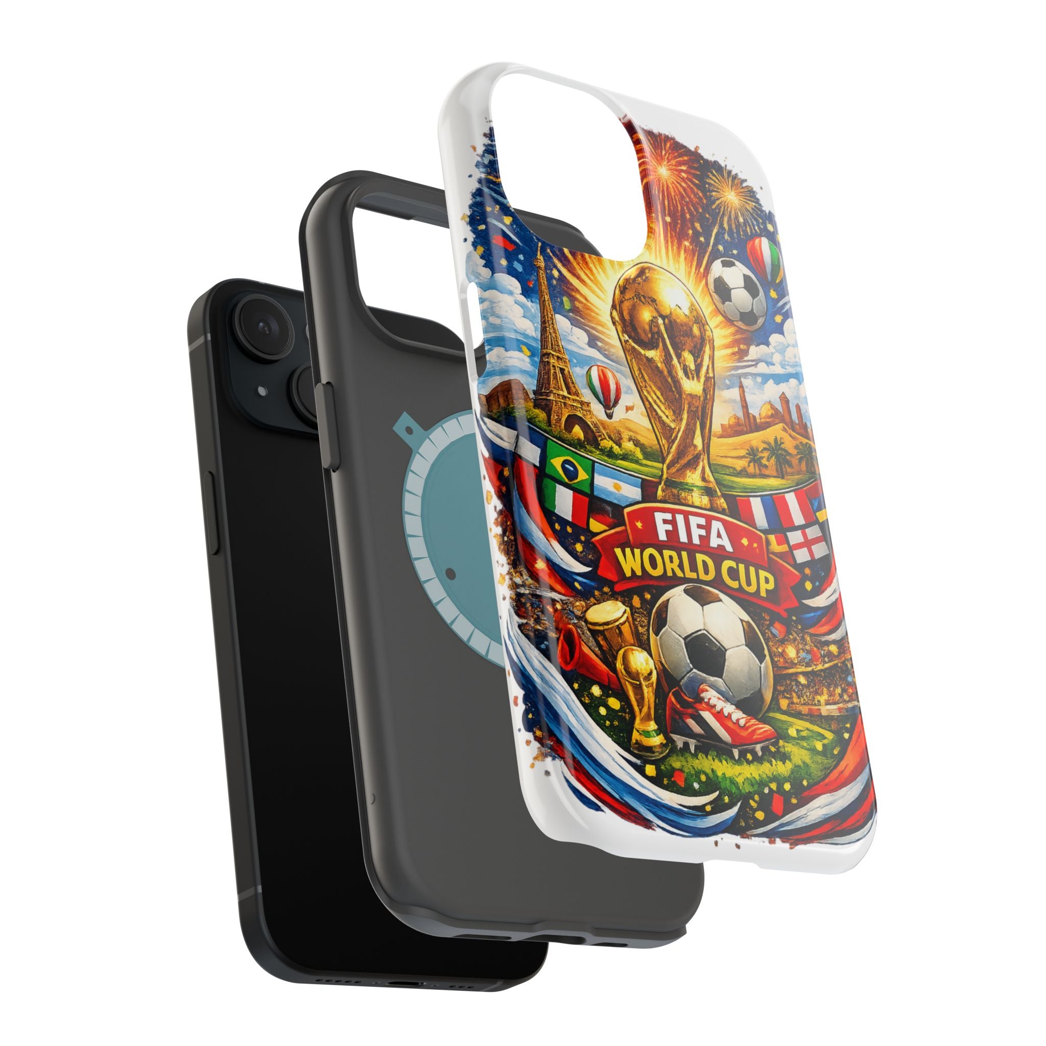 Soccer Magnetic Impact-Resistant Phone Case — FIFA Trophy Design
