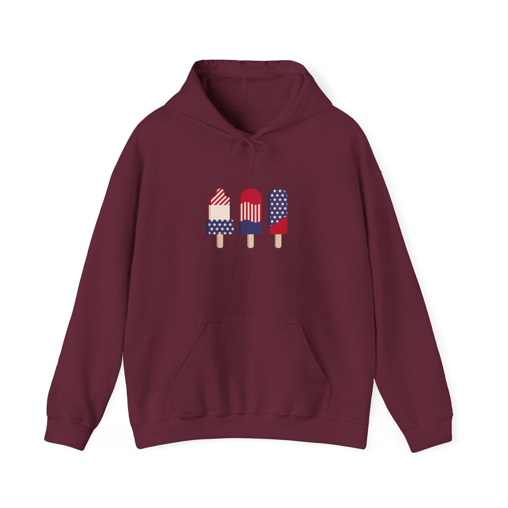 American Patriot Graphic Hoodie — Patriotic Fourth of July Sweatshirt.