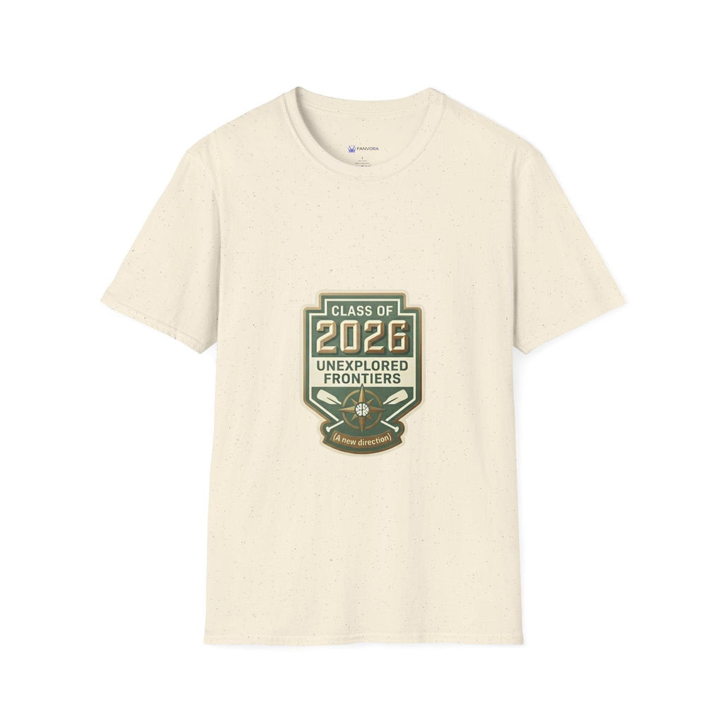 Class of 2026 Unexplored Frontiers graduation t-shirt design