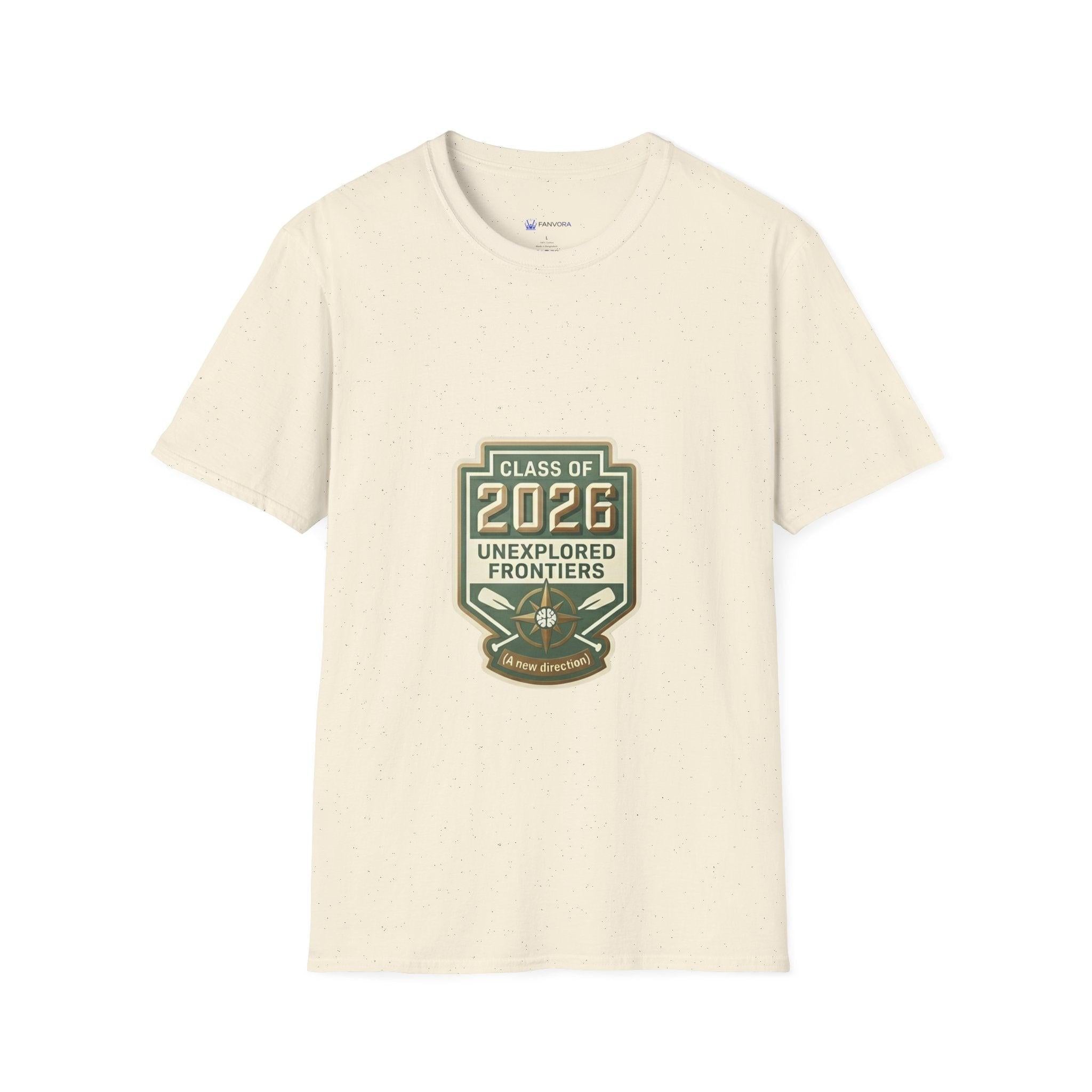 Class of 2026 Unexplored Frontiers graduation t-shirt design
