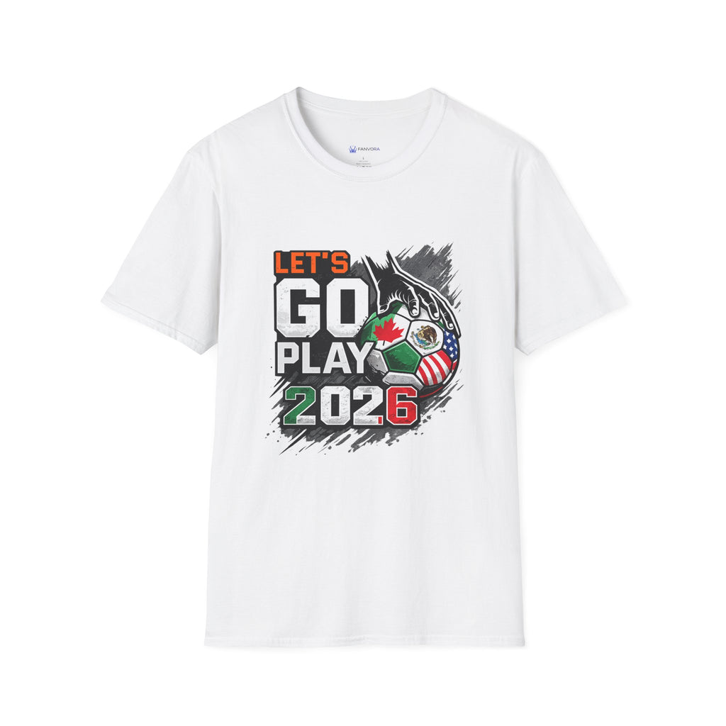 Let's Go Play 2026 Soccer T-Shirt — International Flags Tournament Tee