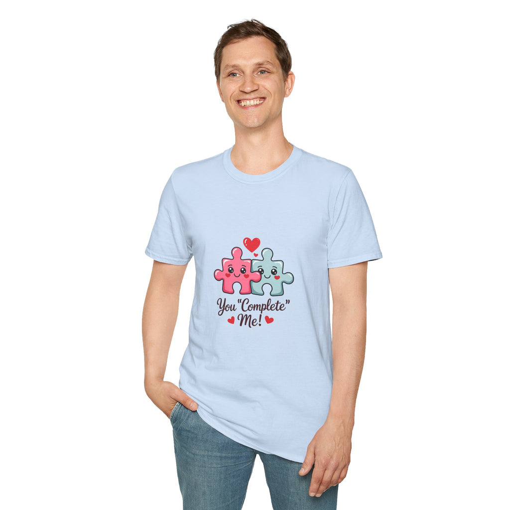Puzzle Piece Couple T-Shirt — "You Complete Me" Cute Romantic Tee