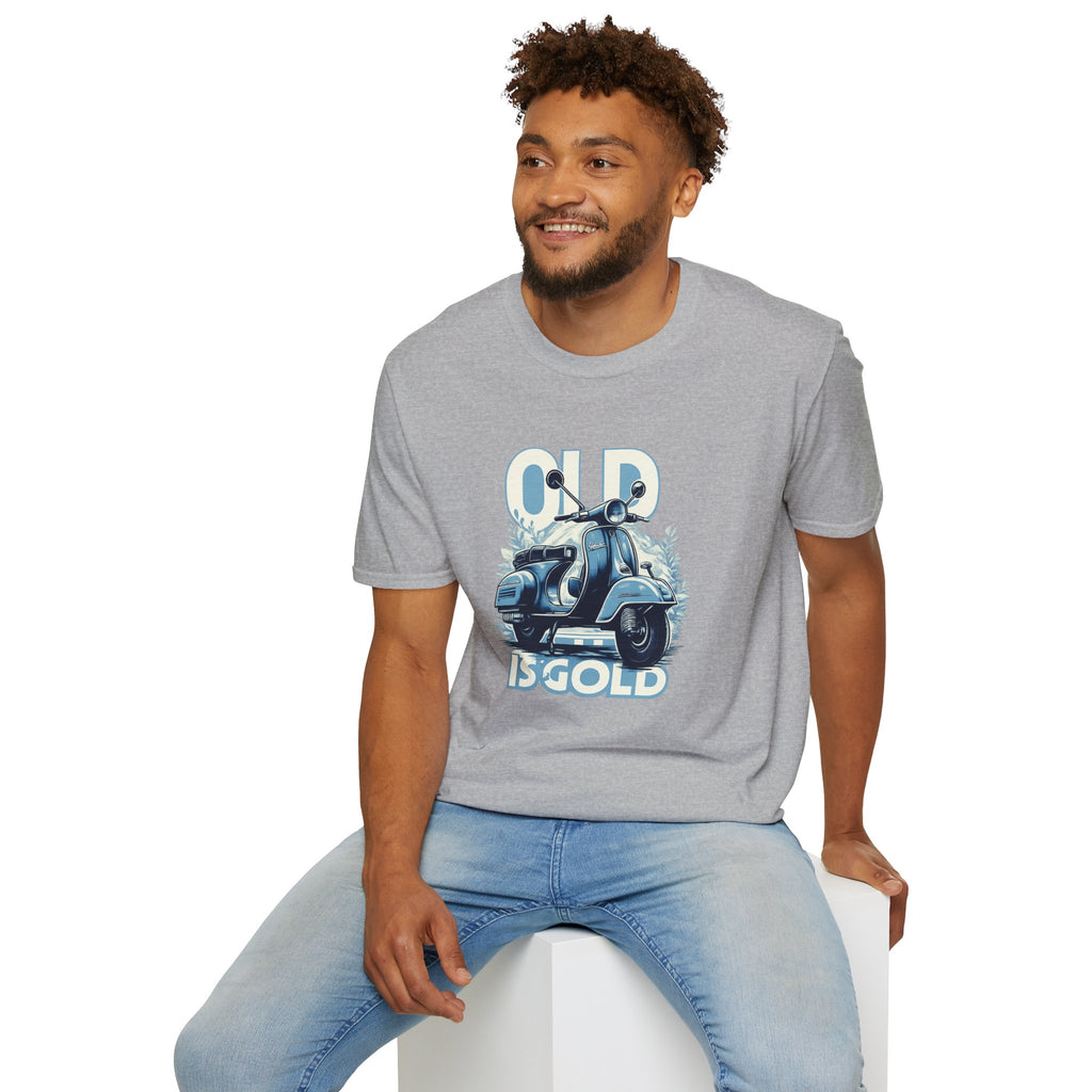 Vintage Scooter T‑Shirt — "Old Is Gold" Retro Vespa Tee