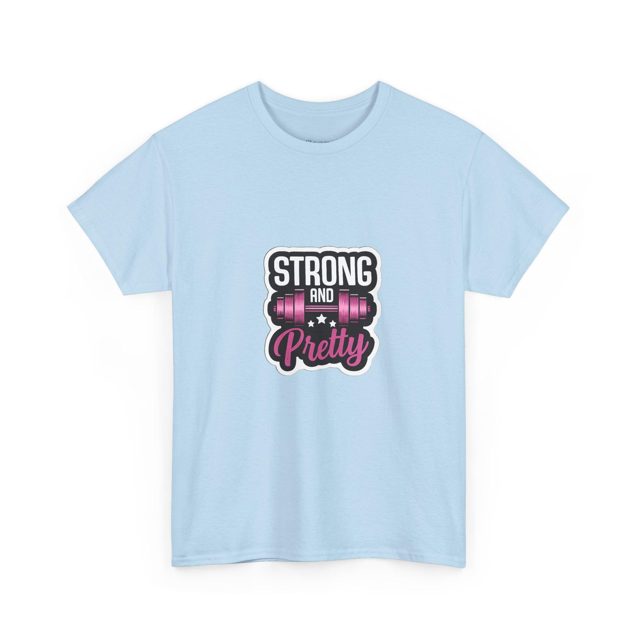 Strong and Pretty Tee — 'Strong and Pretty' Fitness Graphic T-Shirt