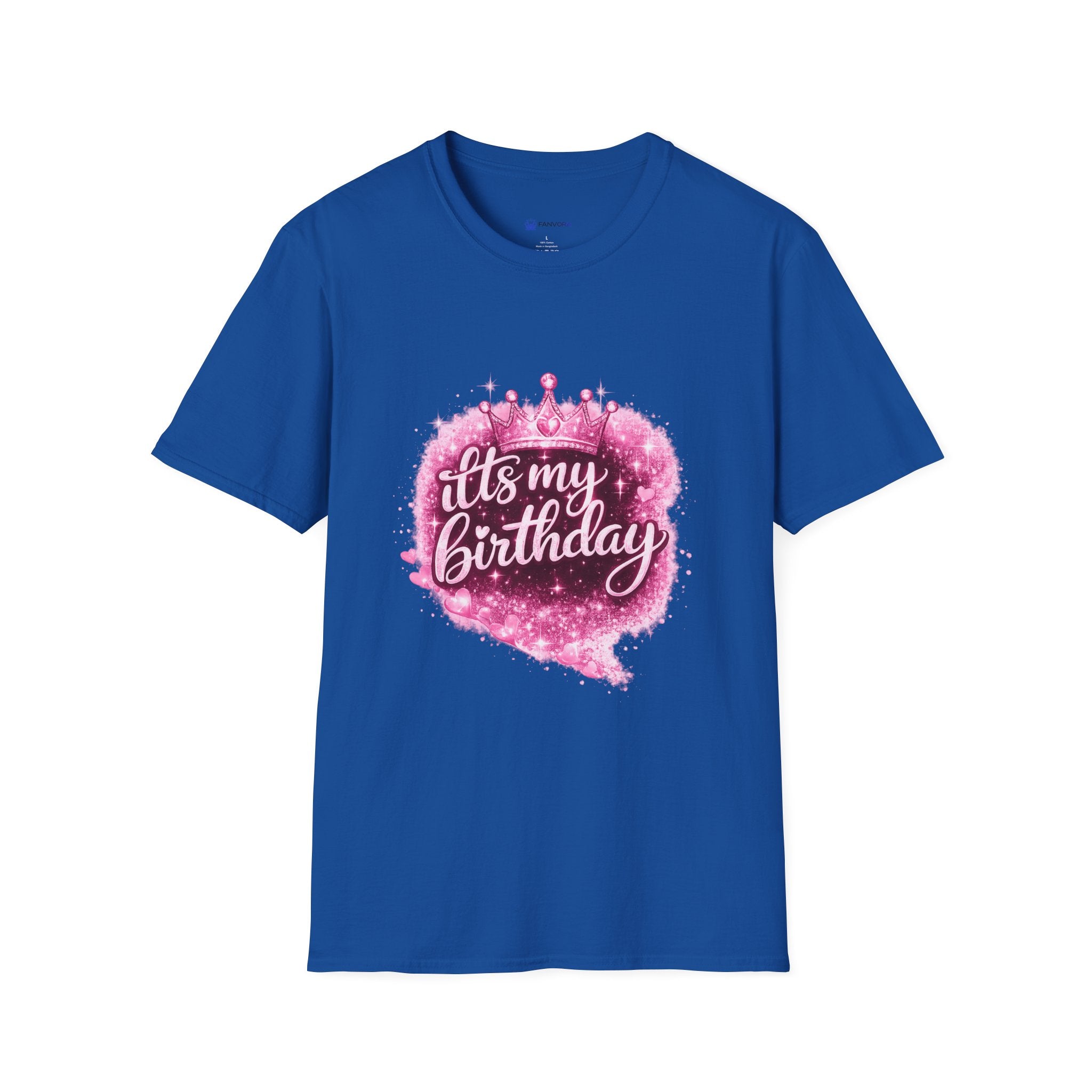 Birthday T-Shirt — “It's My Birthday” Pink Crown Celebration Tee