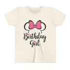 Birthday Girl Youth Tee — Pink Bow Party Shirt for Girls