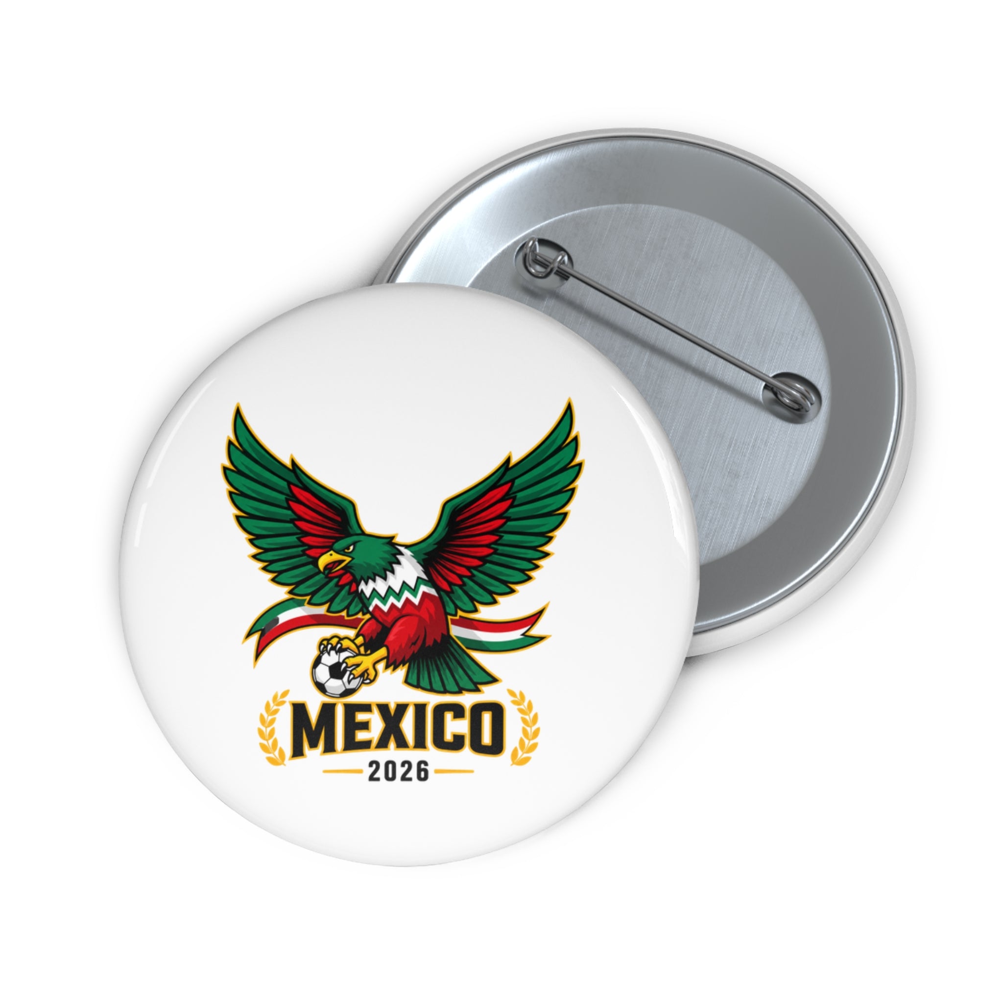 Mexico 2026 Eagle Soccer Pin Button — Football Fan Lapel Badge