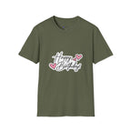 Birthday T-Shirt — "Happy Birthday" Heart Graphic