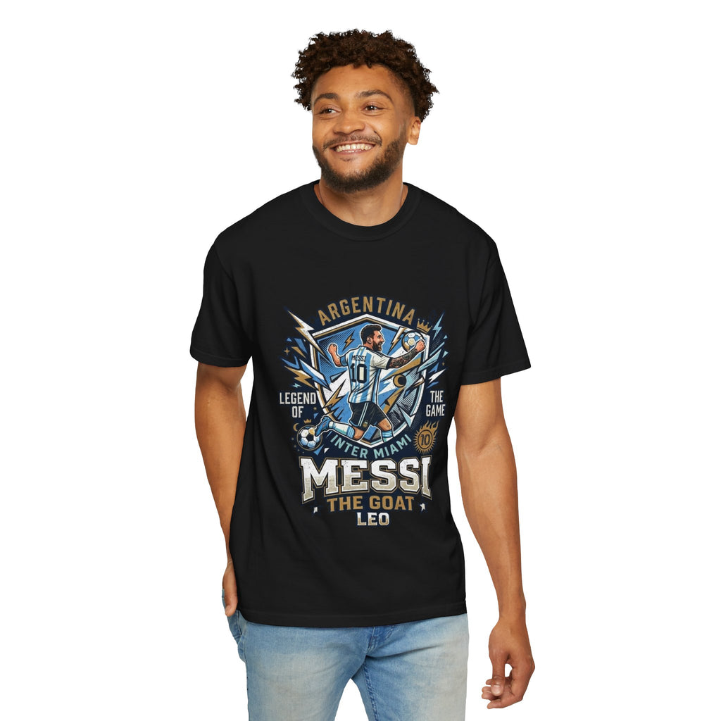 Messi "The GOAT" Soccer T-Shirt - Argentina Fan Version