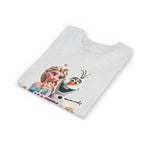 Kids' Birthday Tee - Cute Princess and Snowman "Happy Birthday" Graphic