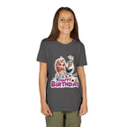 Kids' Birthday Tee - Cute Princess and Snowman "Happy Birthday" Graphic
