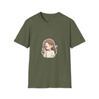 Cute Winking Girl Graphic T-Shirt – Kawaii Heart Tee