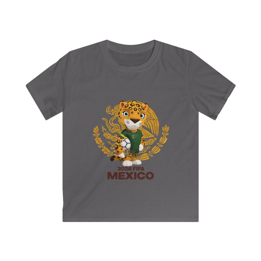 Kids Tee — 2026 FIFA Mexico Jaguar Mascot Soccer Shirt