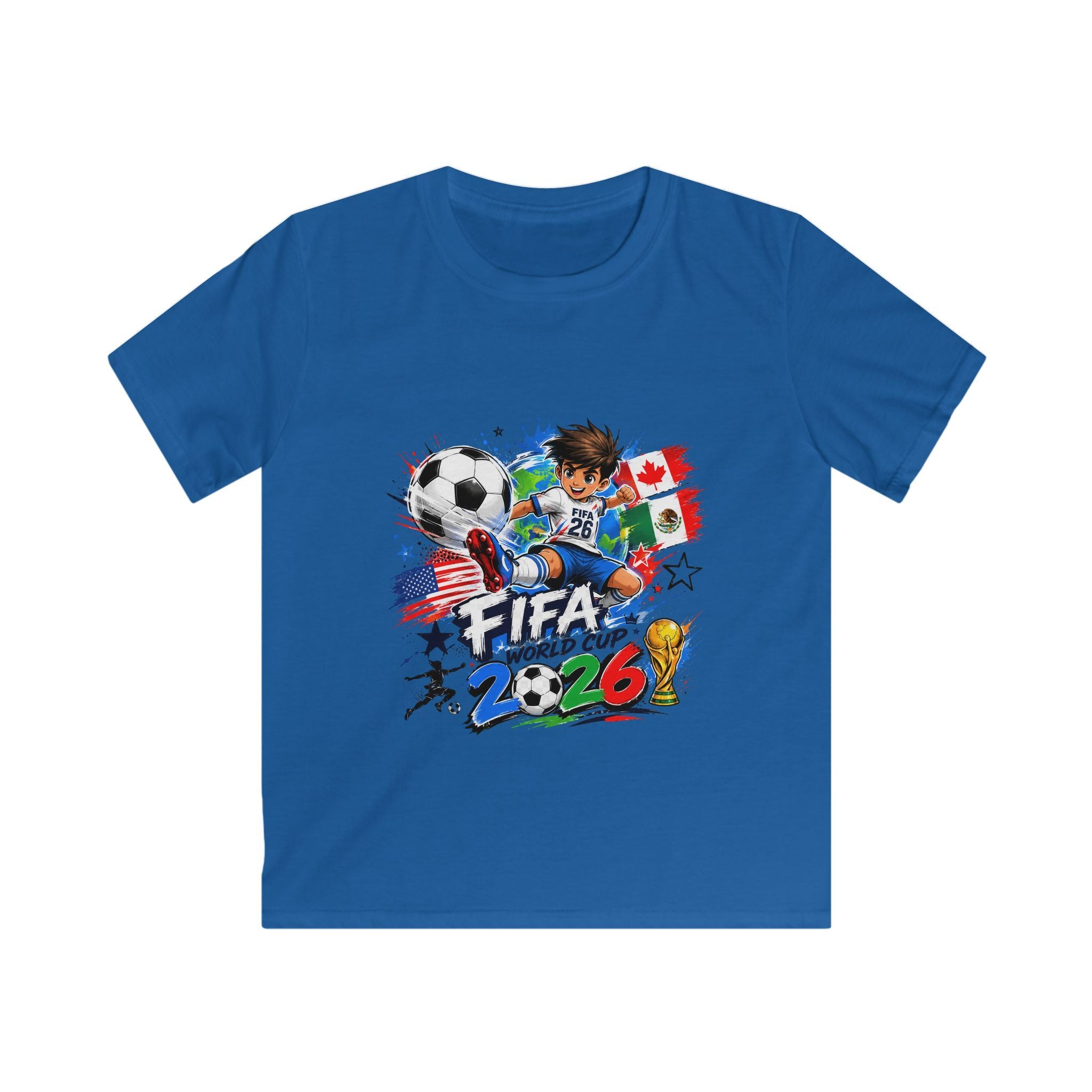 Kids Soccer  2026 Tee cartoon character