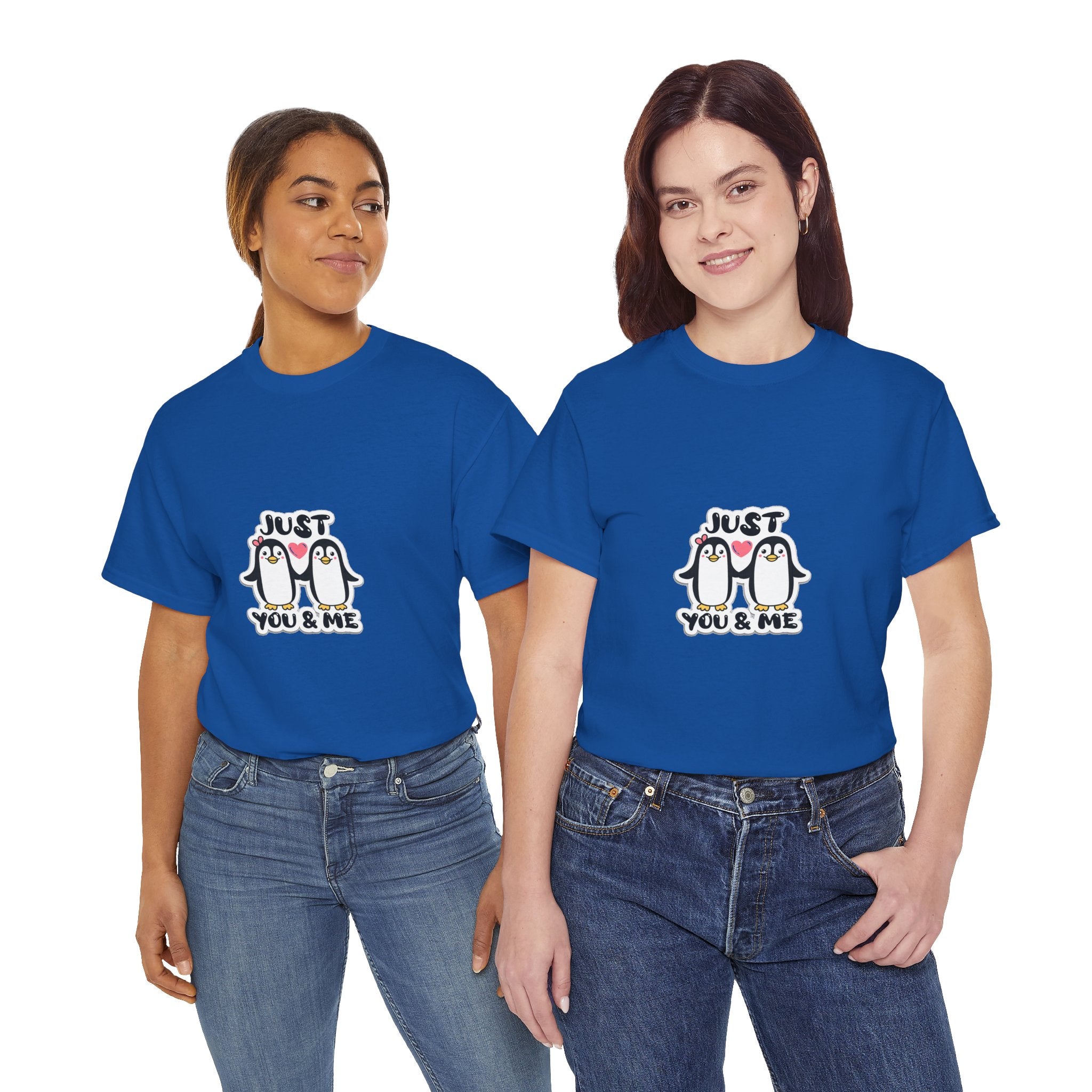 Just You & Me Penguin Tee — Cute Couples Graphic T-Shirt
