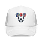 2026 Soccer Foam Trucker Hat – USA Flag Design.