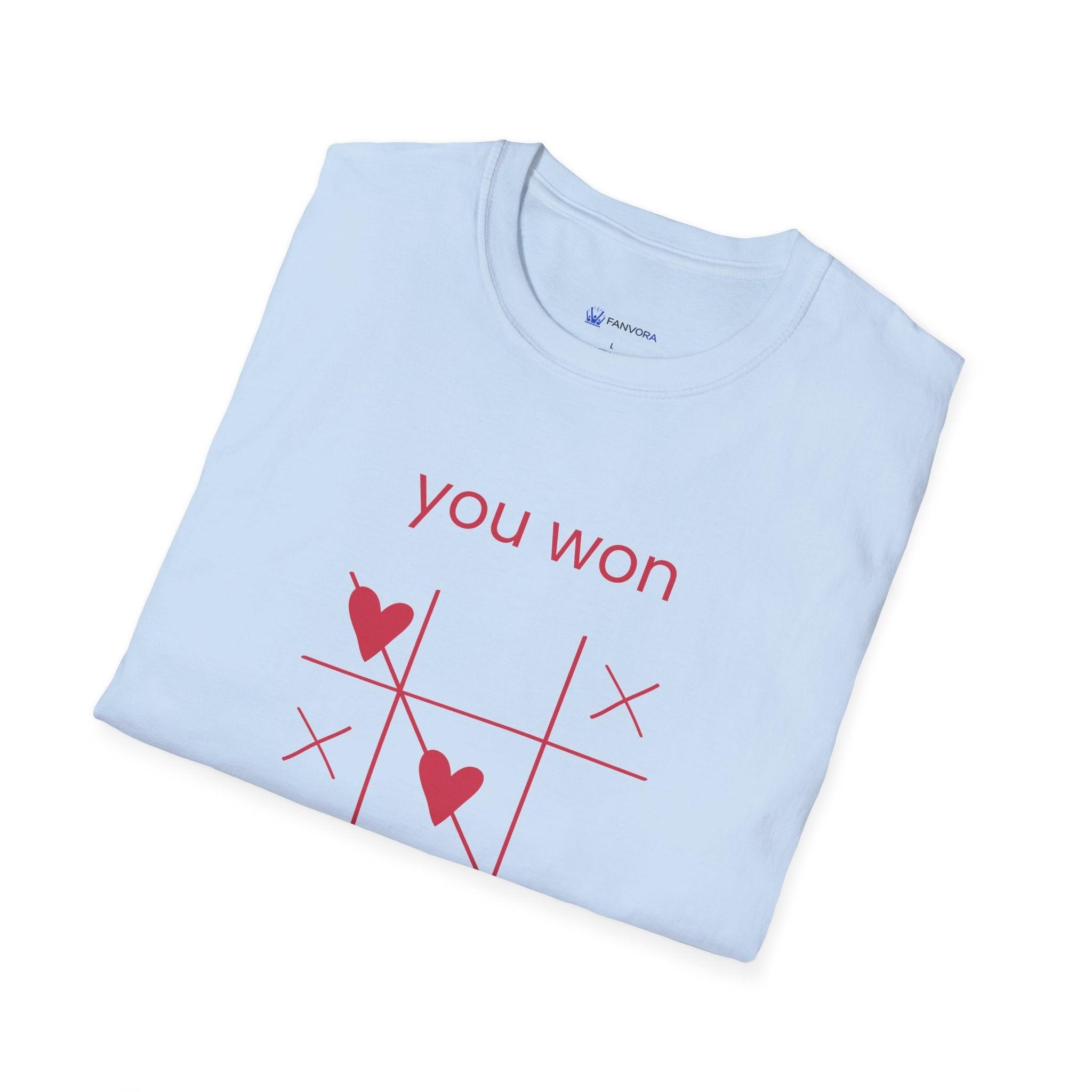 You Won My Heart tic tac toe t-shirt