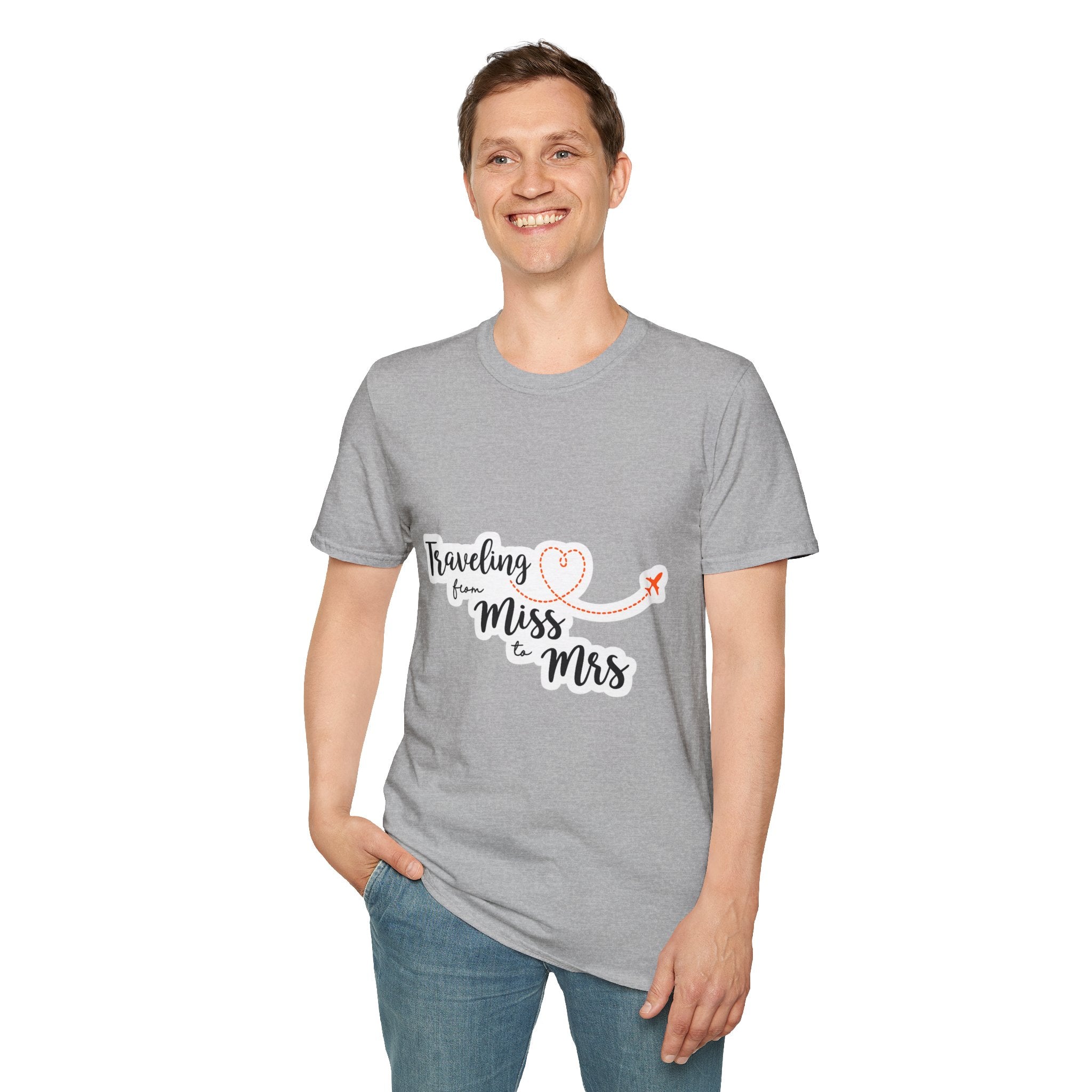 T-Shirt — "Traveling from Miss to Mrs" Bridal Bachelorette Vacation Tee