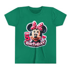 Minnie Mouse Happy 5th Birthday Youth Tee