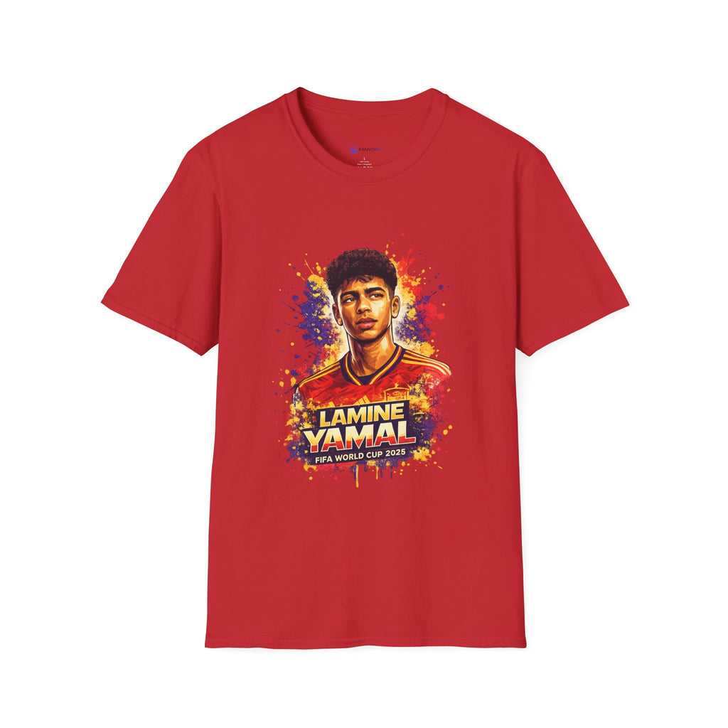 Soccer Player Portrait T-Shirt — 'Spain Legend' Watercolor Graphic Tee
