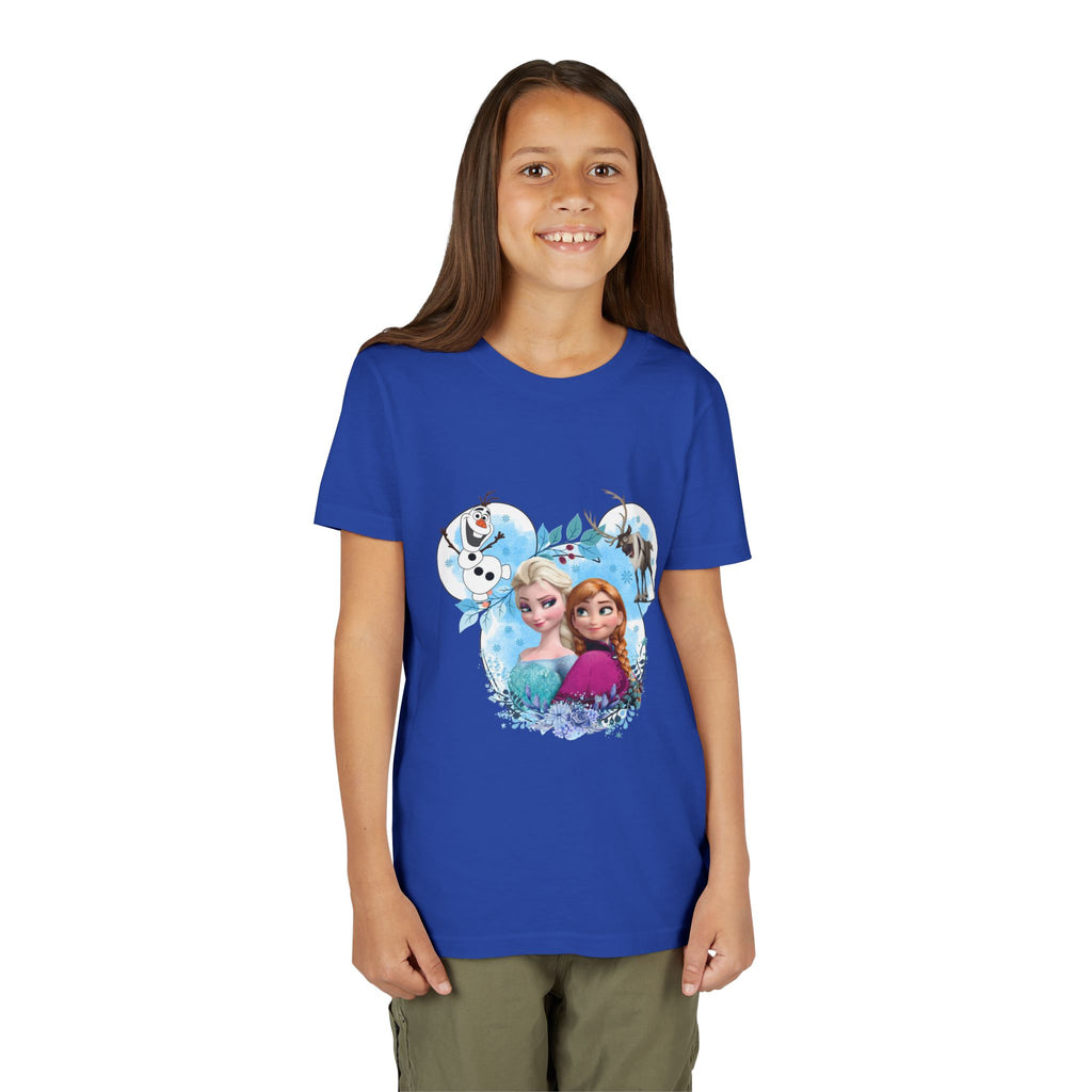 Girls' Frozen Princesses Youth Tee – Elsa & Anna Winter Friends Shirt