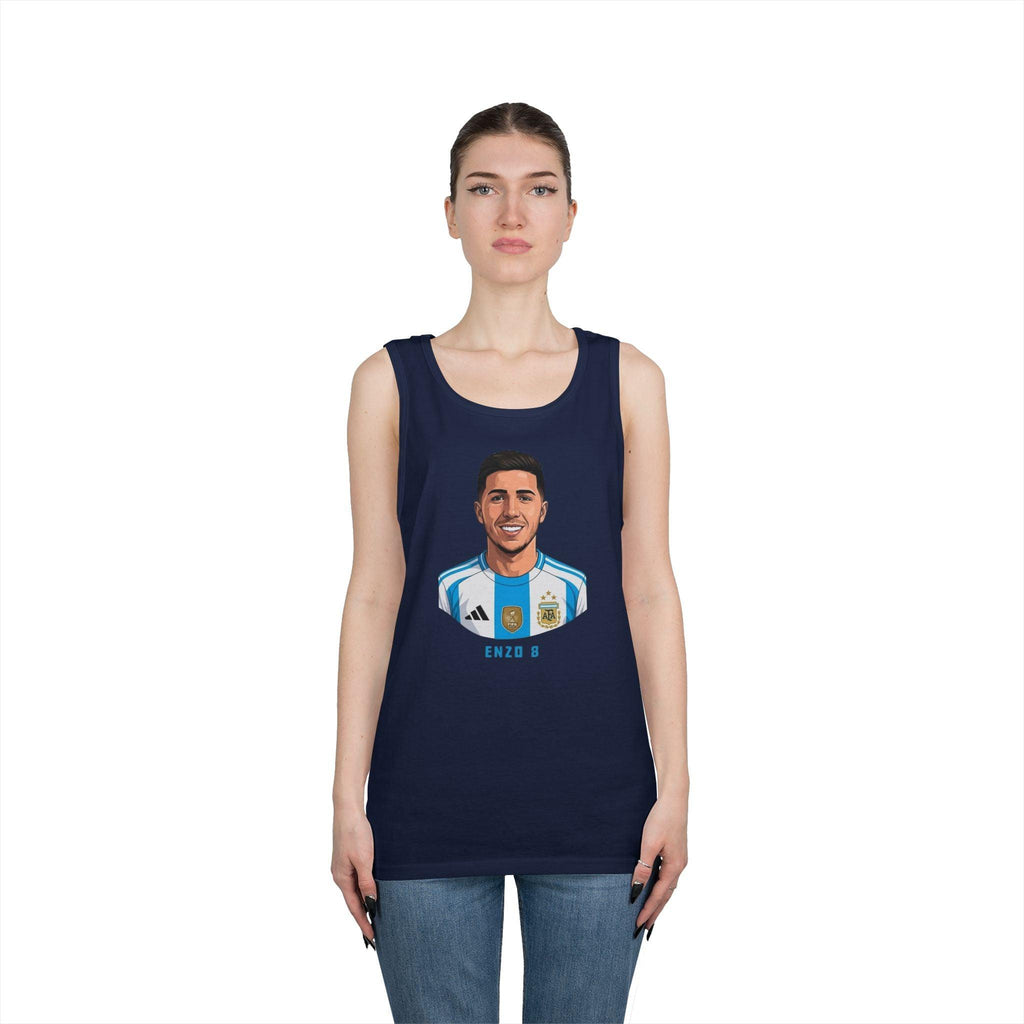"I am Here to Stay" Argentina Soccer Star Tank Top — Jersey Portrait World Cup 2026.