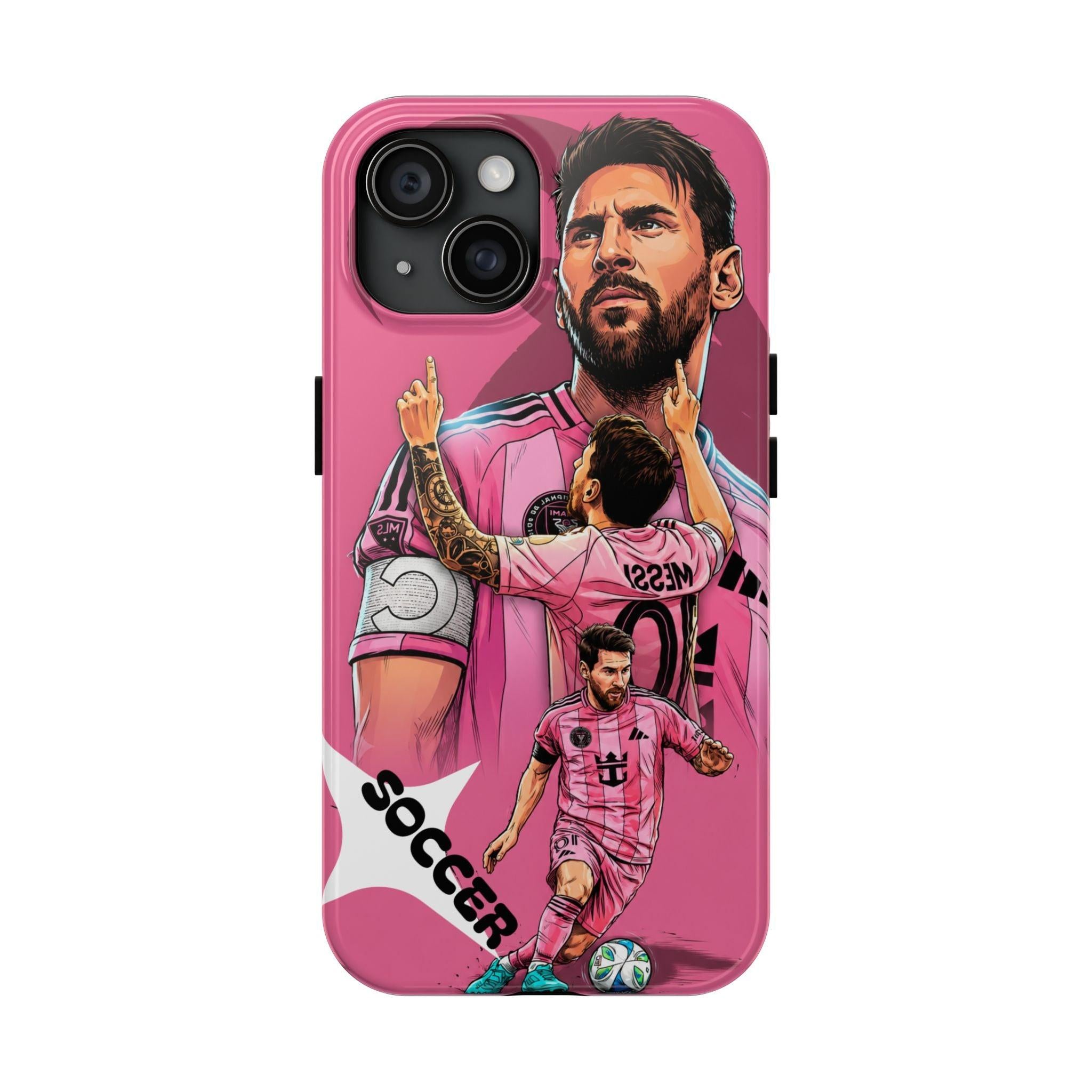 Soccer Star Tough Phone Case pink —  Argentina legend.