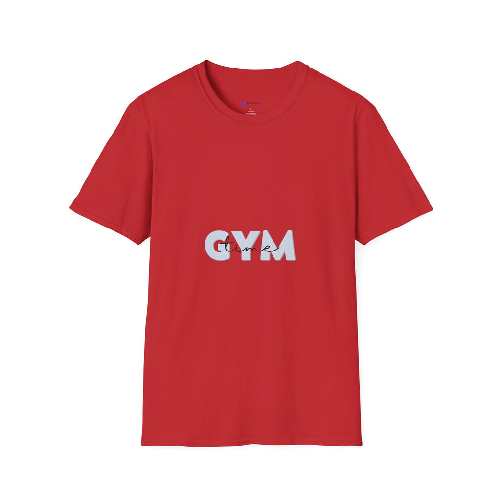 Gym Vibes T‑Shirt — Minimal Light Blue 'GYM' Graphic Tee