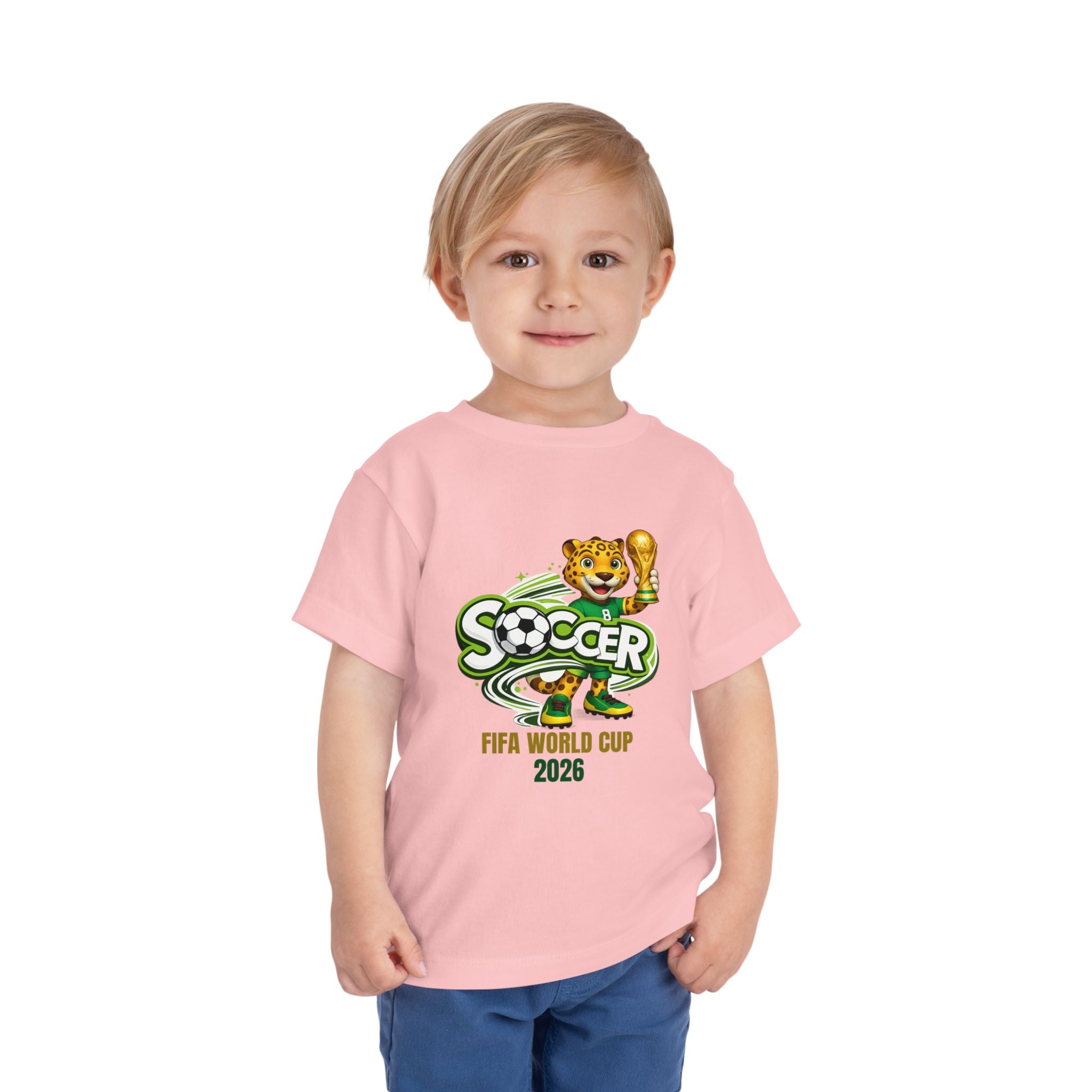 Soccer cup 2026 Toddler Soccer Tee — Cute Tiger Mascot Trophy Design
