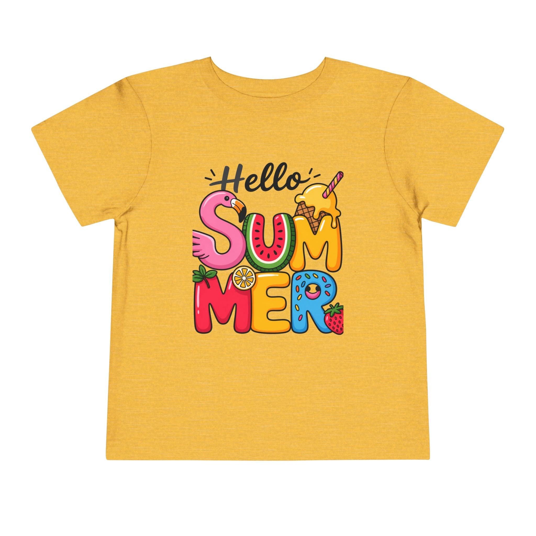Hello Summer fruity typography Toddler Tee.