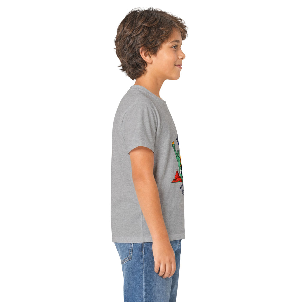 Kids Tee -  America Soccer Mascot & Landmarks