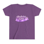 Girls' 5th Birthday Tee - 'Happy Birthday' Glitter Stars Design