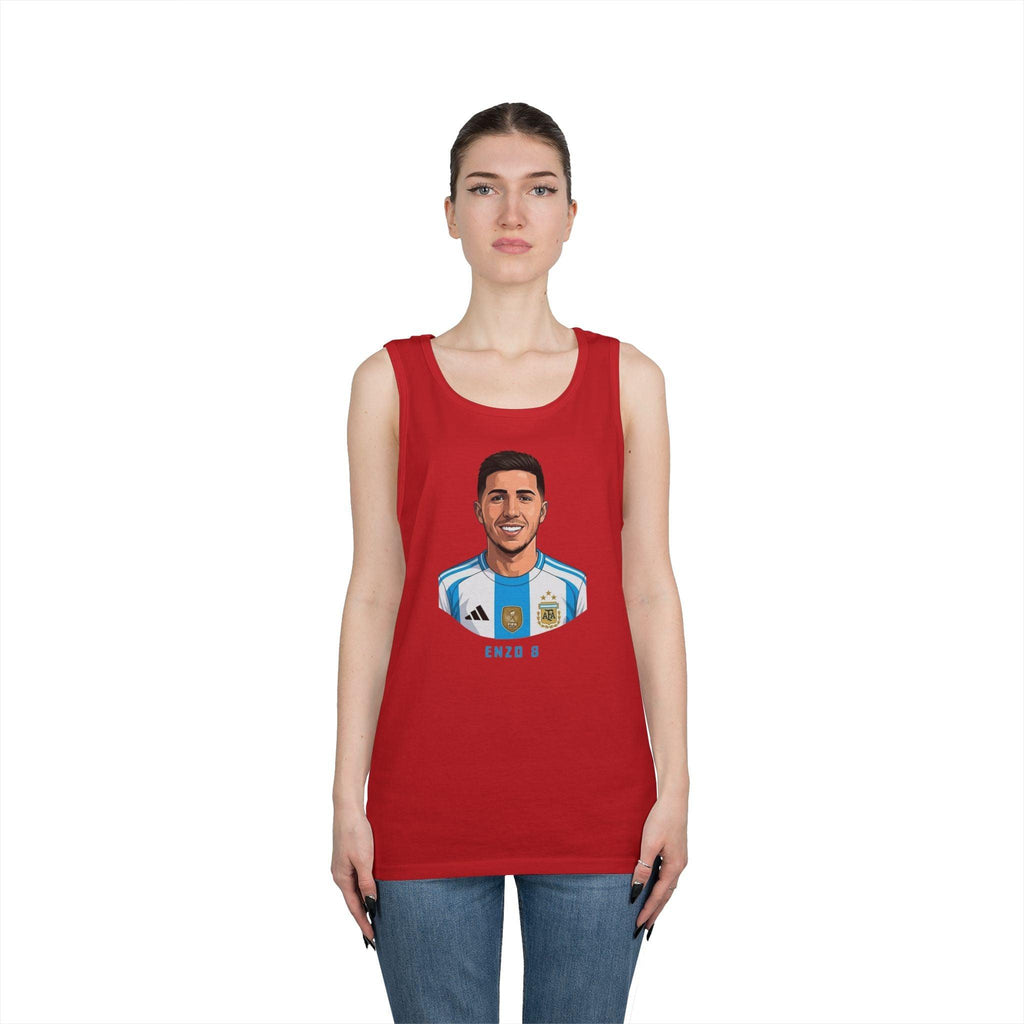 "I am Here to Stay" Argentina Soccer Star Tank Top — Jersey Portrait World Cup 2026.