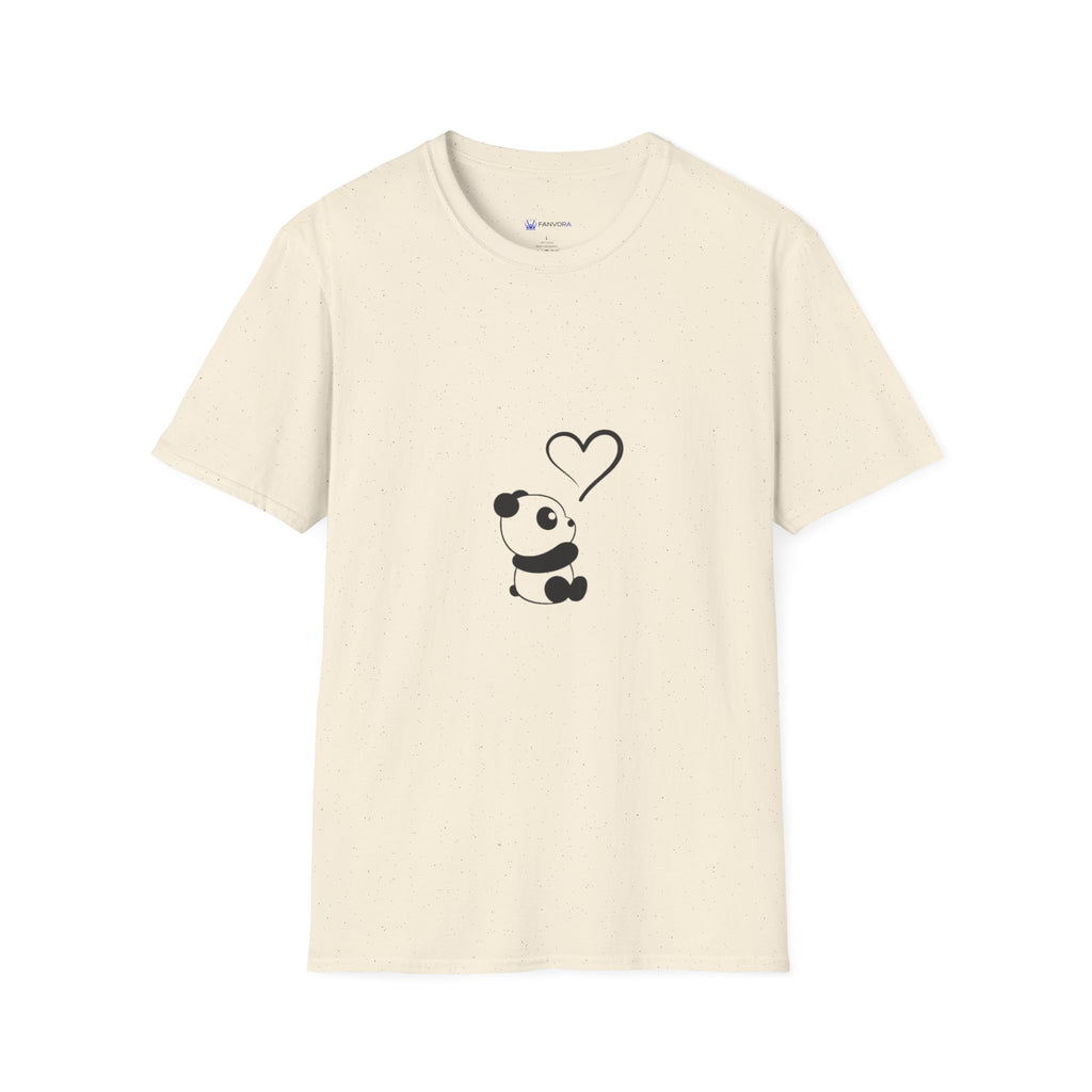 Panda Love T-Shirt — Cute Minimalist Heart Panda Tee