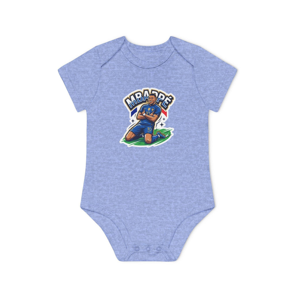 Baby Bodysuit - "France #10 Footballer Rising Star Fan Version" Future Soccer Player & Game Day Energy Organic Baby Onesie.