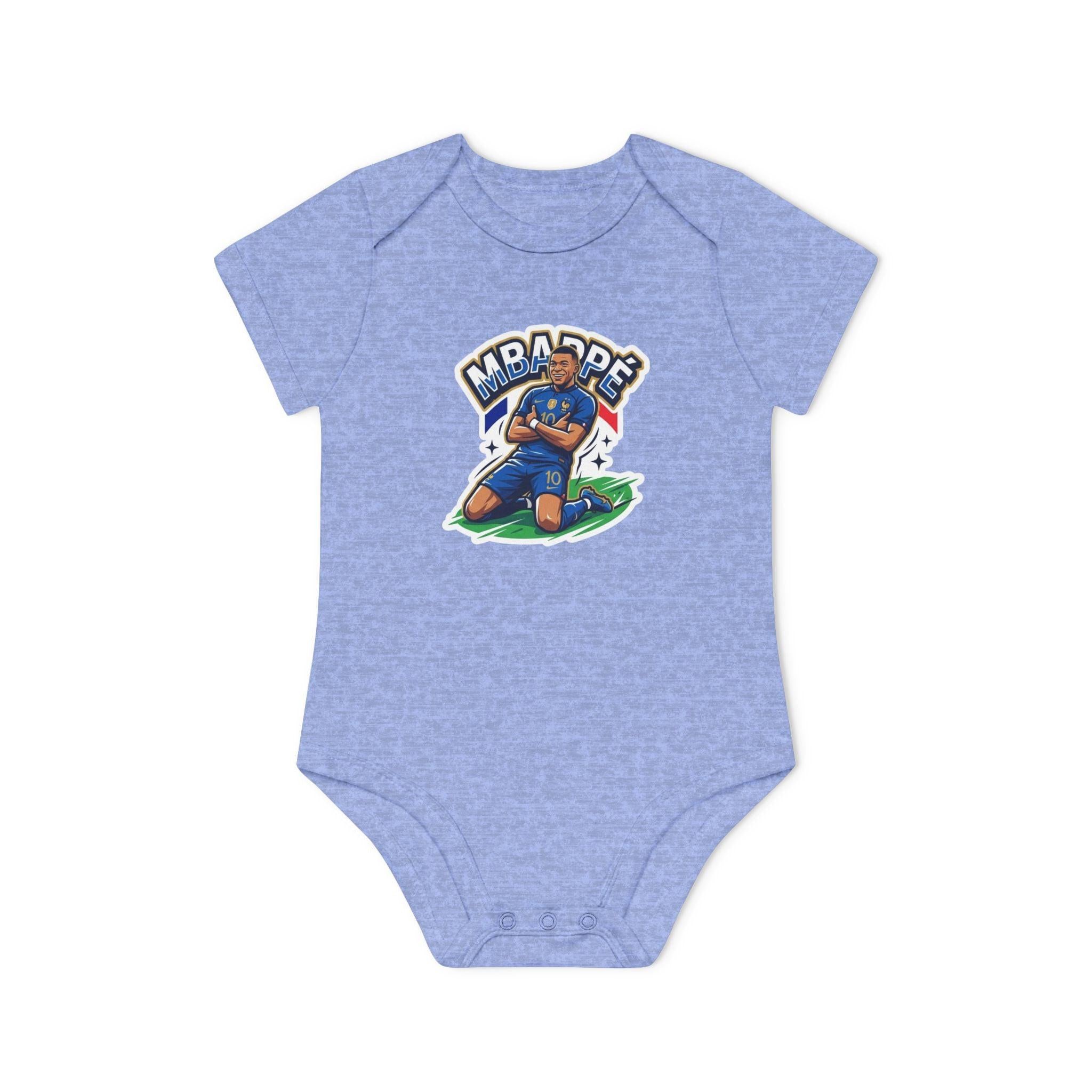 Baby Bodysuit - "France #10 Footballer Rising Star Fan Version" Future Soccer Player & Game Day Energy Organic Baby Onesie.