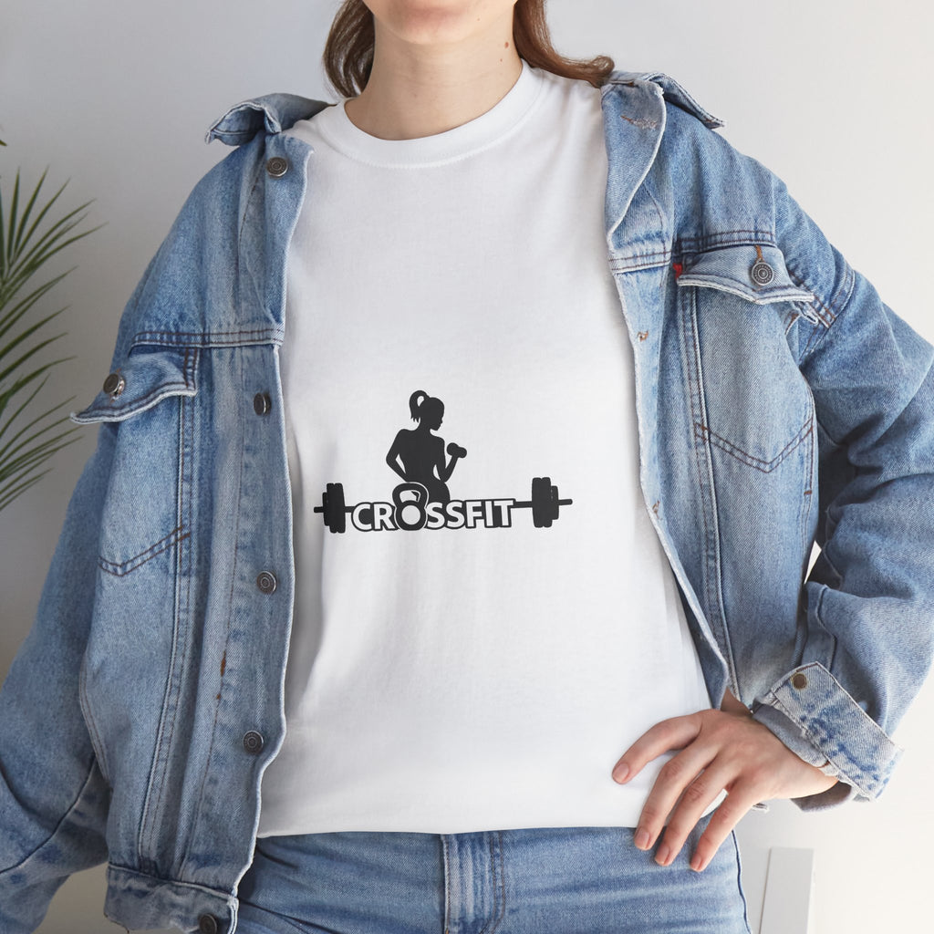 CrossFit Weightlifter T-Shirt — Barbell Silhouette Gym Tee