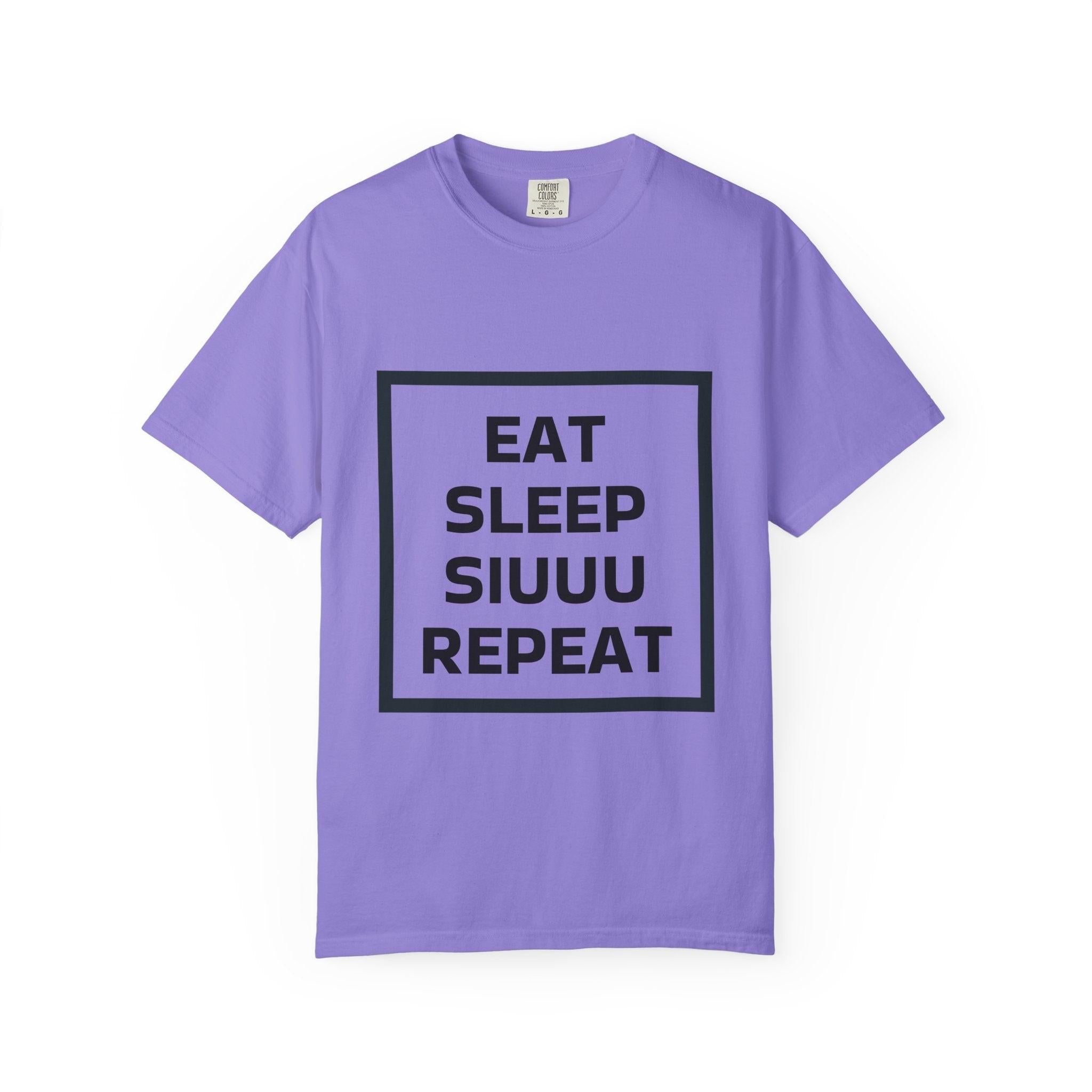 Unisex CR7 Fans Siuuu T-Shirt — Eat Sleep Siuuu Repeat Graphic Tee.