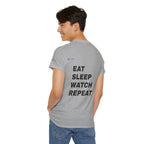 World Cup 2026 Energy Soccer Tee — "EAT SLEEP WATCH REPEAT" Fans Inspired.