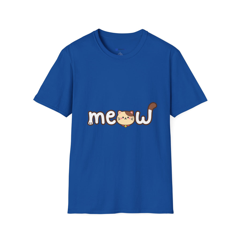 Cat Meow T-Shirt — Cute Cartoon Kitty Graphic Tee